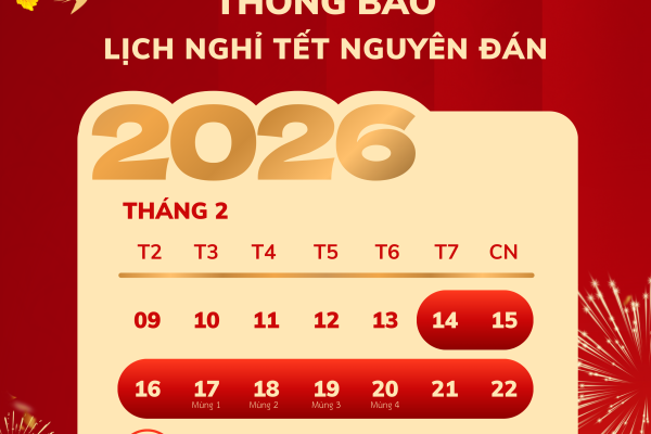 THÔNG BÁO LỊCH NGHỈ TẾT NGUYÊN ĐÁN 2026 – THIÊN PHÁT TIẾN